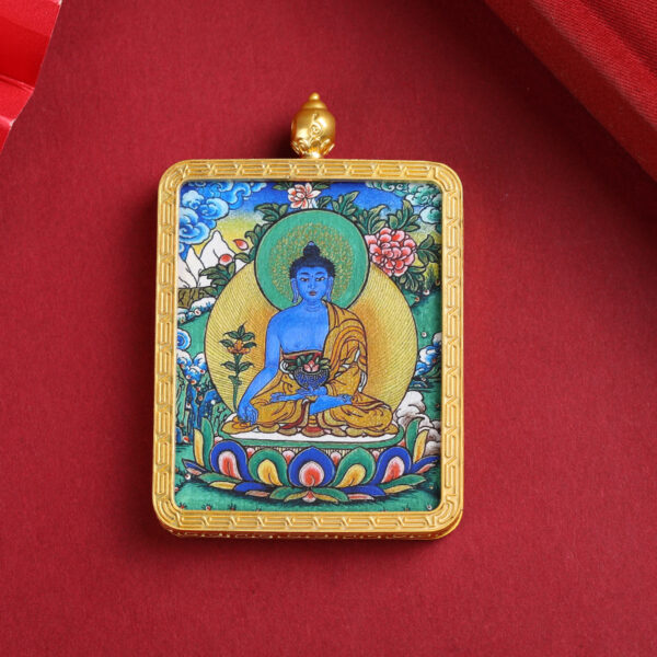 Medicine Buddha Thangka Pendant