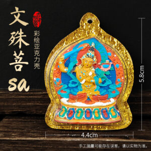 Mañjuśrī Bodhisattva Painted Tsa-Tsha